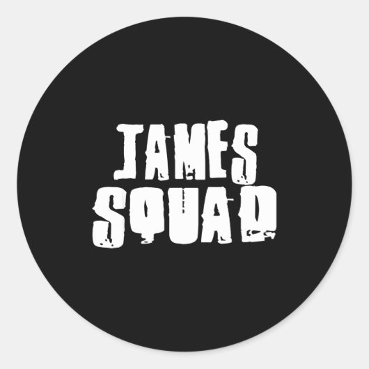 James Squad Name Funny James  Runder Aufkleber (Vorderseite)