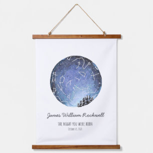 James Star Diagramm Wandteppich Mit Holzrahmen