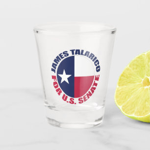 James Talarico für den US-Senat Texas-Flagge Schnapsglas