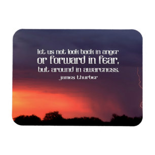 James Thurber Inspiration Zitat "Awareness" Flex Magnet