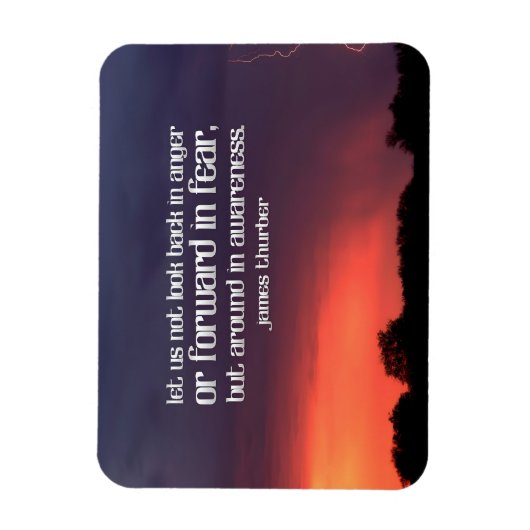 James Thurber Inspiration Zitat "Awareness" Flex Magnet (Vertikal)