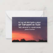 James Thurber Inspirational Zitat "Bewusstsein" Mitteilungskarte (Vorderseite)