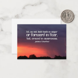 James Thurber Inspirational Zitat "Bewusstsein" Mitteilungskarte