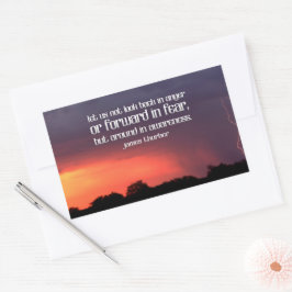 James Thurber Inspirational Zitat "Bewusstsein" Rechteckiger Aufkleber