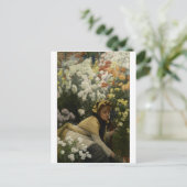 James Tissot Chrysanthemums Postkarte (Stehend Vorderseite)