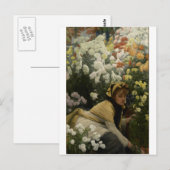 James Tissot Chrysanthemums Postkarte (Vorne/Hinten)