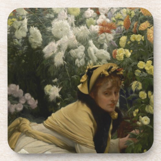 James Tissot Chrysanthemums Untersetzer (Vorderseite)