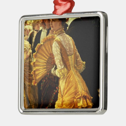 James Tissot | der Ball, c.1878 Silbernes Ornament (Links)