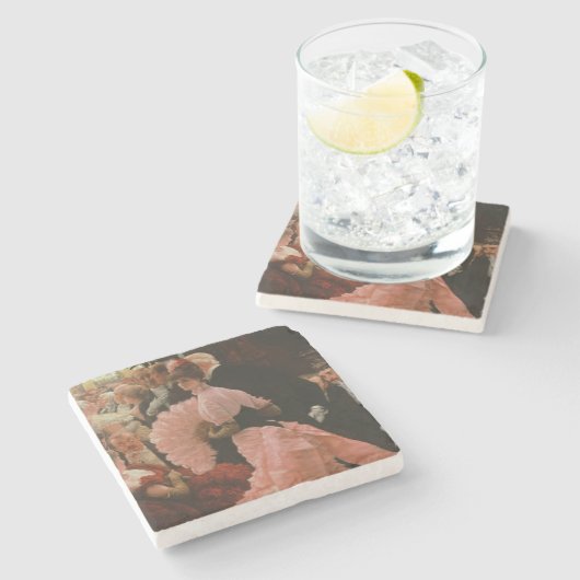 James Tissot | der Empfang oder, L'Ambitieuse (Pol Steinuntersetzer (Seitenansicht)