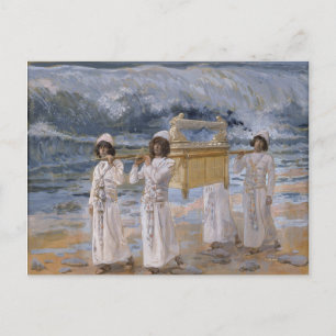 James Tissot - Die Arche passiert den Jordan Postkarte