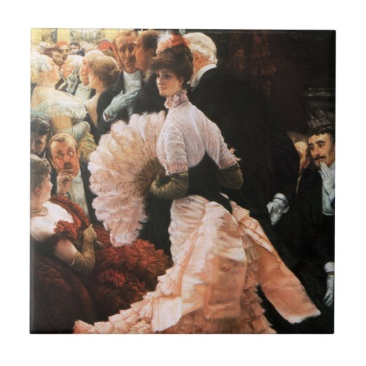James Tissot die politische Dame Tile Fliese (Vorderseite)