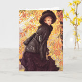 James Tissot October Grueting Card Karte (Gelbe Blume)