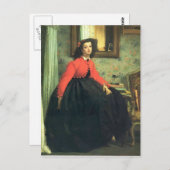 James Tissot - Portrait von Mlle. L.L. Postkarte (Vorne/Hinten)