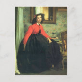 James Tissot - Portrait von Mlle. L.L. Postkarte (Vorderseite)