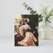 James Tissot The Political Lady Postcard Postkarte (Stehend Vorderseite)