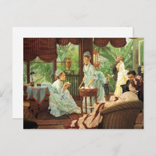 James Tissot Viktorianisch Tee Party Note Card Postkarte (Vorne/Hinten)