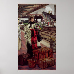 James Tissot   wartete an der Station Poster
