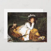 James Tissot Young Lady in einer Boat Postcard Postkarte (Vorne/Hinten)