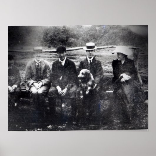 James und Lytton Strachey mit Thoby, Adrian Poster (Vorne)