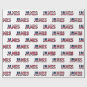 James Vorname Name USA US Geschenkpapier Papier (Flach)