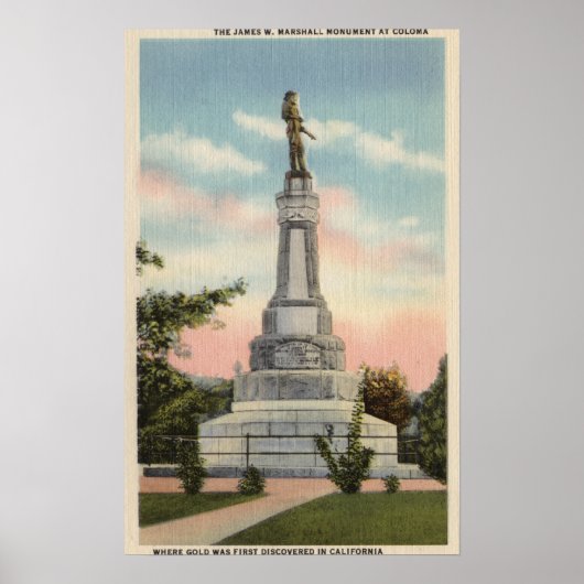 James W. Marshall Monument View # 1 Poster (Vorne)