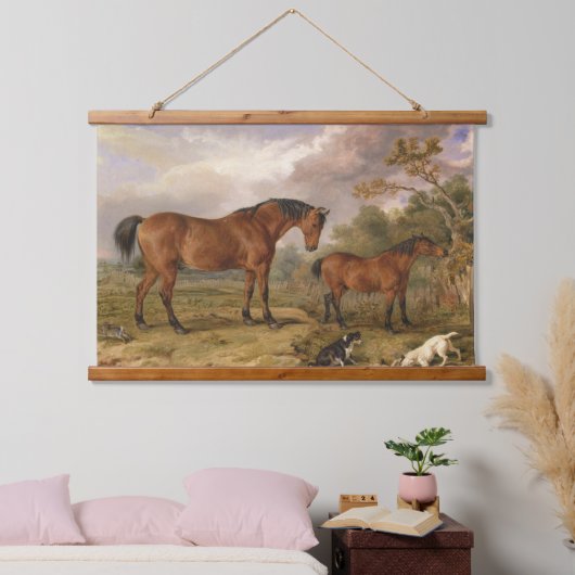 James Ward Reitpferde Wandteppich Mit Holzrahmen (Schlafzimmer)