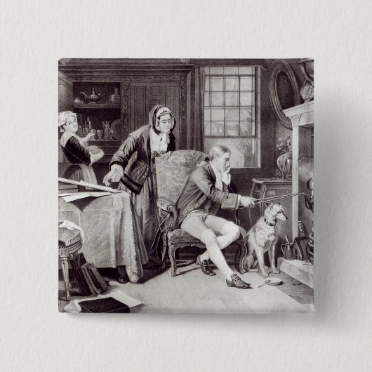 James Watt, der mit Dampf spielt Button (Vorderseite)