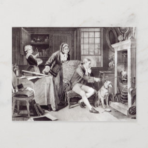 James Watt spielt mit Steam Postkarte