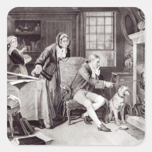 James Watt spielt mit Steam Quadratischer Aufkleber (Vorderseite)