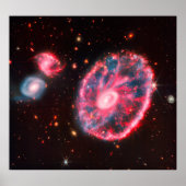 James Webb Cartwheel Galaxy (NIRCam und MIRI) Poster (Vorne)