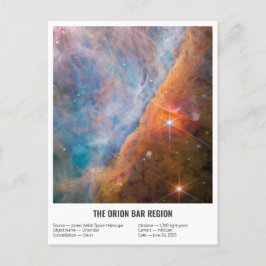 James Webb Orion Constellation Bar (NIRCam Image) Postkarte