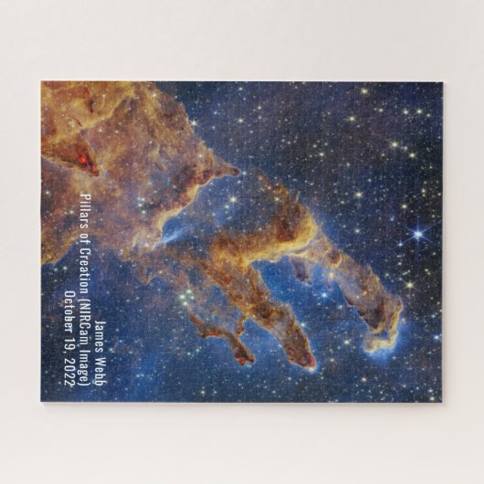 James Webb Säulen des Schöpfungsnebels NIRCam Imag Puzzle (Horizontal)
