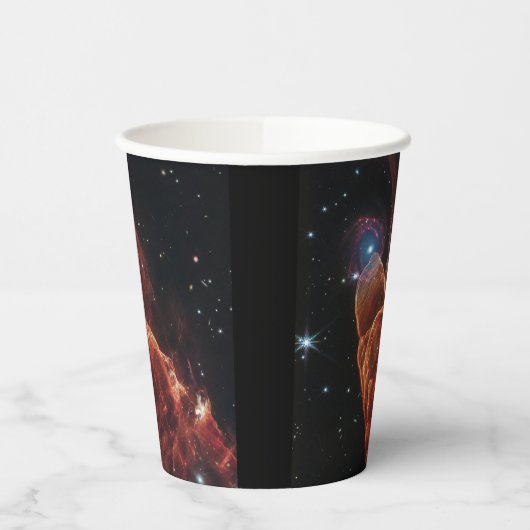 James Webb Space Telescope Cosmic Tornado Pappbecher (Links)
