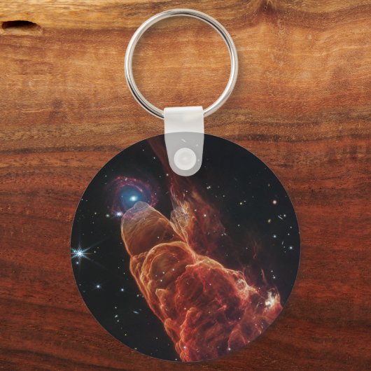 James Webb Space Telescope Cosmic Tornado Schlüsselanhänger (Rückseite)