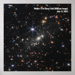 James Webb Space Telescope Erstes Bild Infrarot Poster