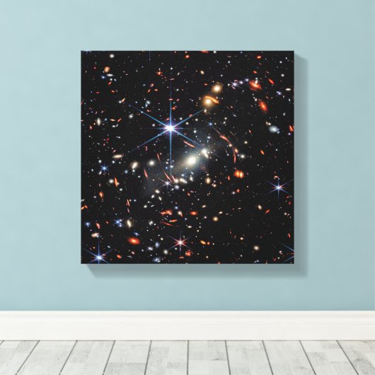 James Webb Space Telescope First Deep Field Leinwanddruck (Insitu (Holzboden))