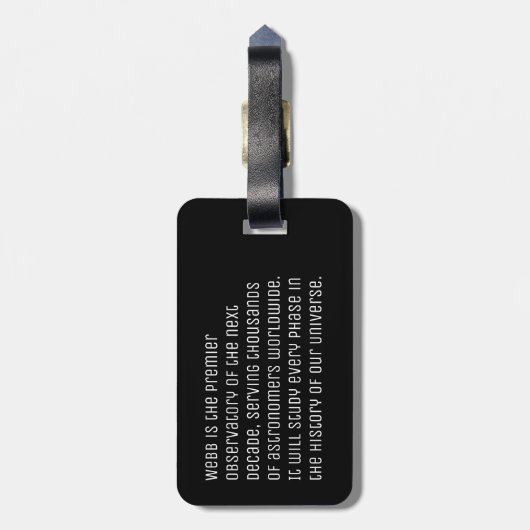 James Webb Space Telescope Golden Mirror (JWST) Gepäckanhänger (Rückseite vertikal)