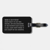 James Webb Space Telescope Golden Mirror (JWST) Gepäckanhänger (Rückseite horizontal)