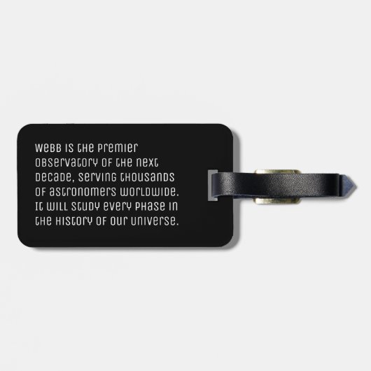 James Webb Space Telescope Golden Mirror (JWST) Gepäckanhänger (Rückseite horizontal)