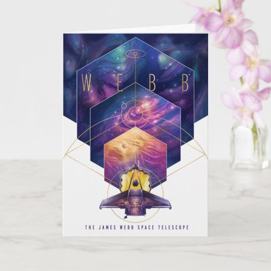 James Webb Space Telescope Illustration Art Karte (Orchidee)