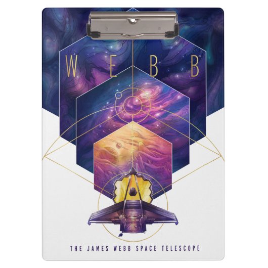 James Webb Space Telescope Illustration Art Klemmbrett (Vorderseite)