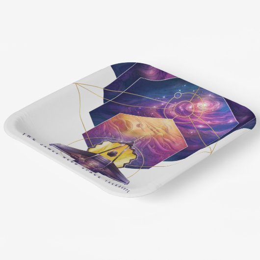 James Webb Space Telescope Illustration Art Pappteller (Gewinkelt)