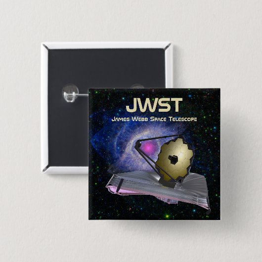 James Webb Space Telescope JWST Button (Vorne & Hinten)