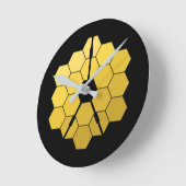 James Webb Space Telescope (JWST) Golden Mirror Th Runde Wanduhr (Winkel)