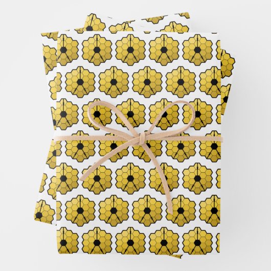 James Webb Space Telescope JWST Mirror Pattern Geschenkpapier Set (Beispiel)