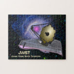 James Webb Space Telescope JWST Puzzle<br><div class="desc">Das James Webb Space Teleskop oder JWST ist die Nachfolgerin des phantastischen Hubble-Weltraumteleskops, das so viele atemberaubende Bilder unseres Sonnensystems und Universums produziert hat. JWST wird den Kosmos weiter untersuchen, indem er einen größeren vergoldeten Berylliumspiegel und empfindlichere Instrumente für die längeren Infrarot-Lichtwellenlängen verwendet. JWST wird fast eine Million Meilen von...</div>