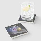 James Webb Space Telescope JWST Steinuntersetzer (Seitenansicht)