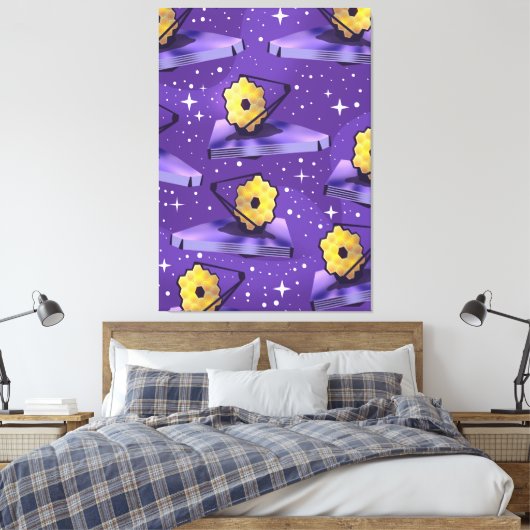 James Webb Space Telescope Muster Leinwanddruck (Insitu (Schlafzimmer))