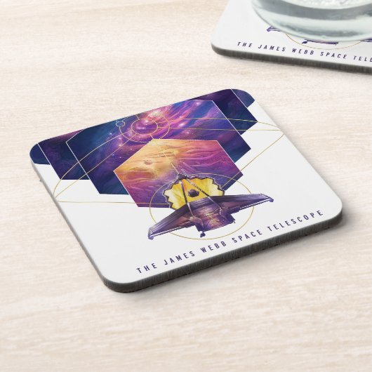 James Webb Space Telescope Poster. Getränkeuntersetzer (Linke Seite)