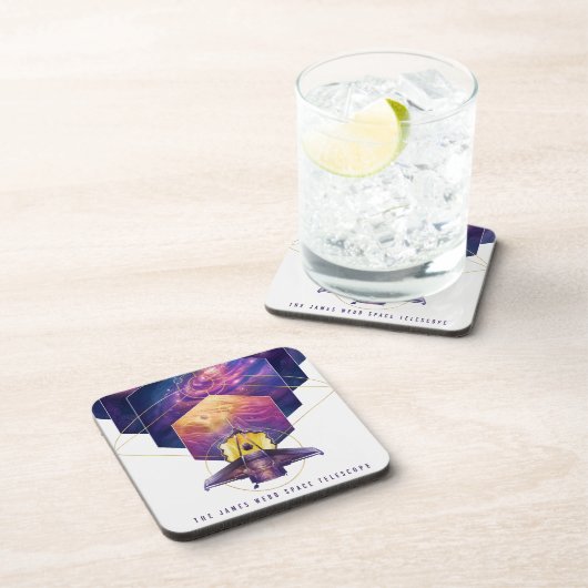 James Webb Space Telescope Poster. Getränkeuntersetzer (Rechte Seite)